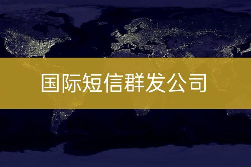 国际短信群发公司