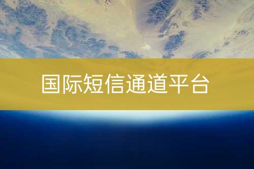 国际短信通道平台