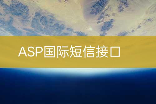 ASP国际短信接口