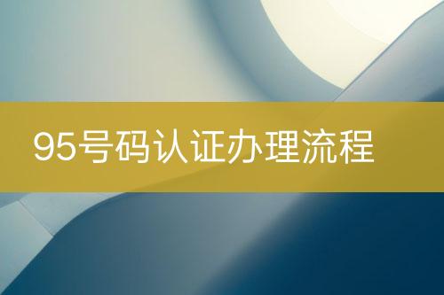 95号码认证办理流程