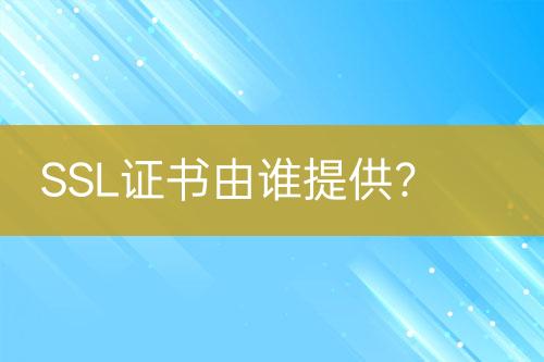 SSL证书由谁提供？