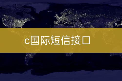 c国际短信接口