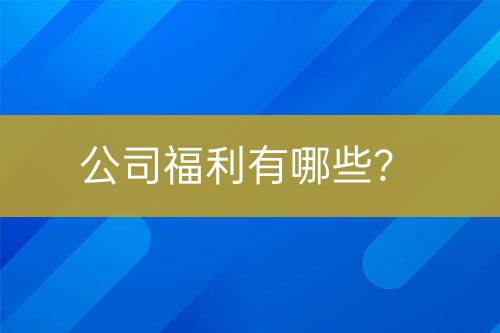 公司福利有哪些？