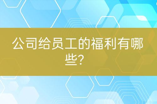 公司给员工的福利有哪些？