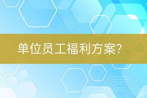 单位员工福利方案？