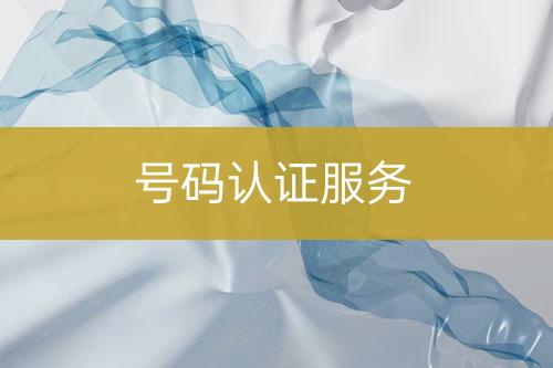 号码认证服务