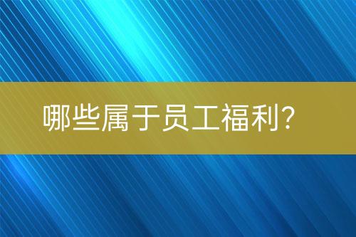 哪些属于员工福利？