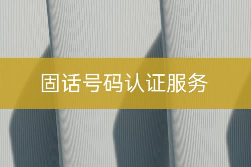 固话号码认证服务