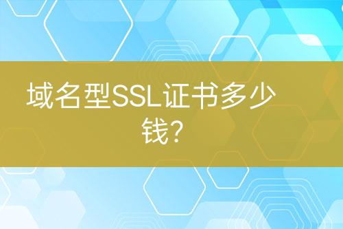 域名型SSL证书多少钱？