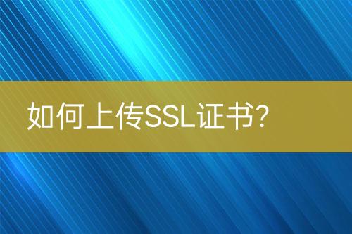 如何上传SSL证书？