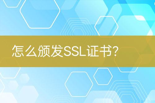 怎么颁发SSL证书？