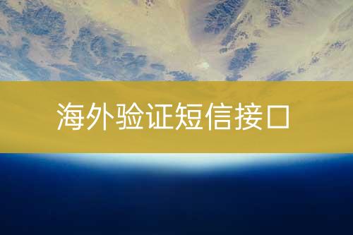 海外验证短信接口