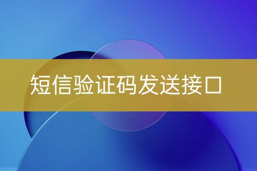 短信验证码发送接口