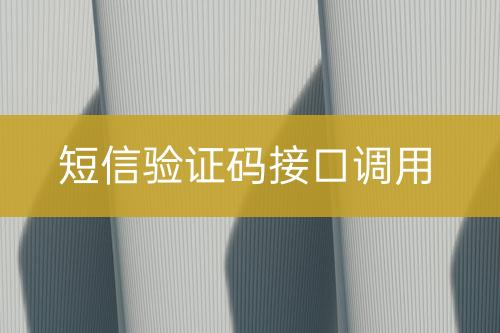 短信验证码接口调用