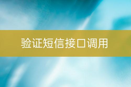 验证短信接口调用