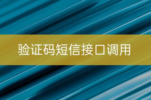 验证码短信接口调用