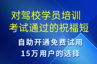  对驾校学员培训考试通过的祝福短信-日常关怀短信模板