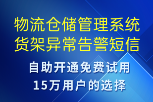 物流仓储管理系统货架异常告警-系统预警短信模板